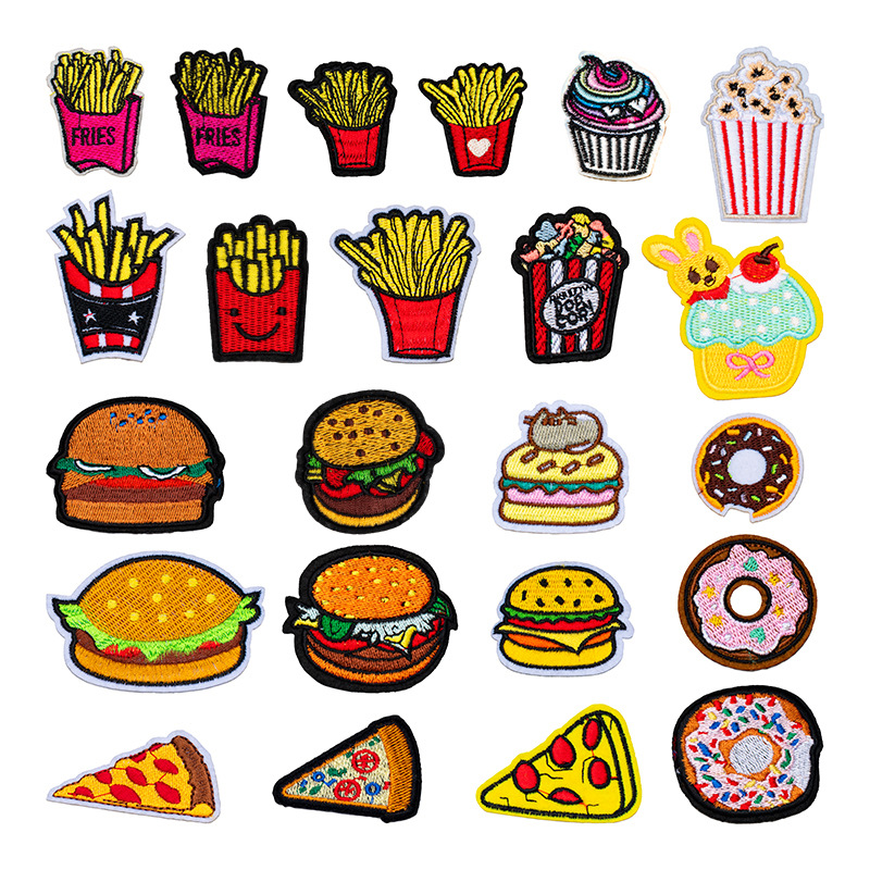 Food Snacks Pictures - Seri Makanan Cepat Bordir Kain Applique