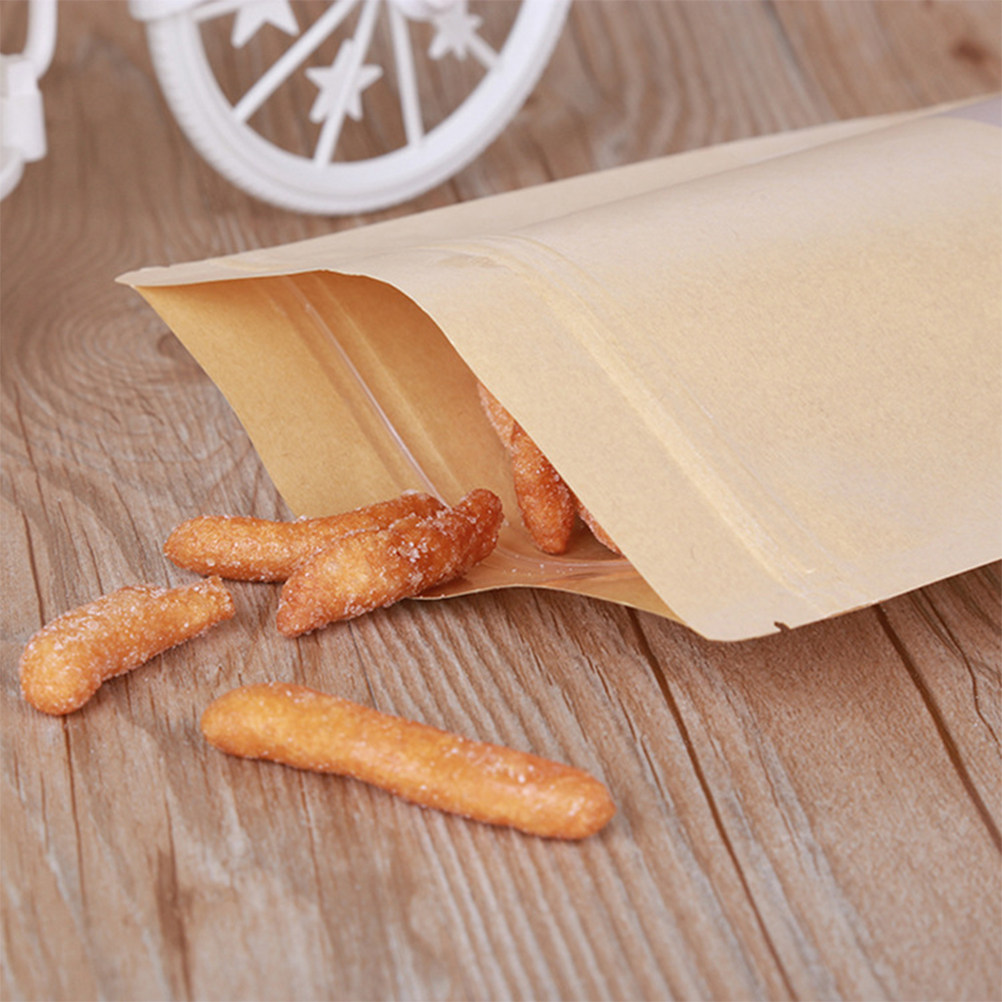50Pcs Kantong Berdiri Kraft Fo - Food And Snacks ulasan dan harga