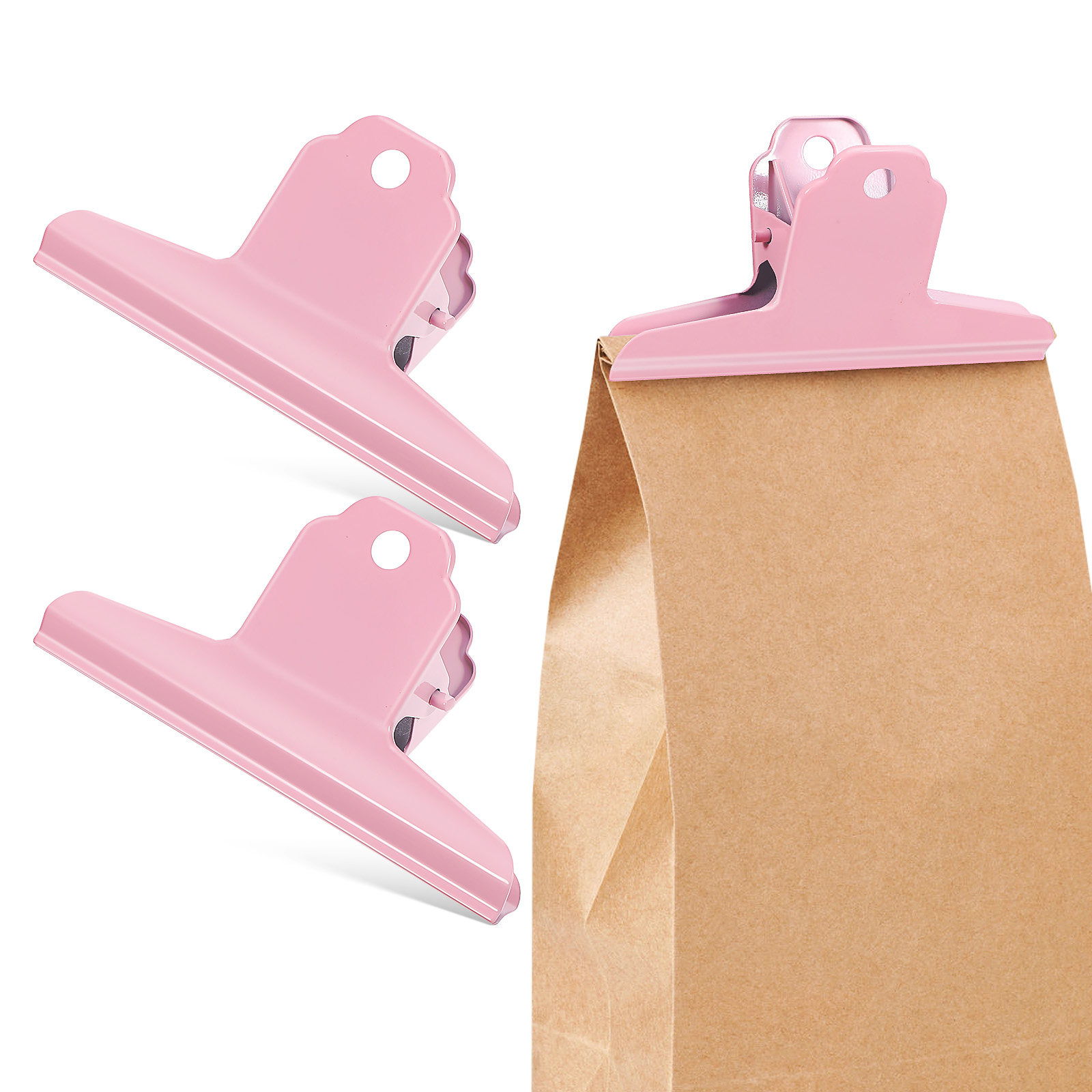 3Pcs Klip Bulldog Logam Pink K - Food Snacks Pictures ulasan dan harga